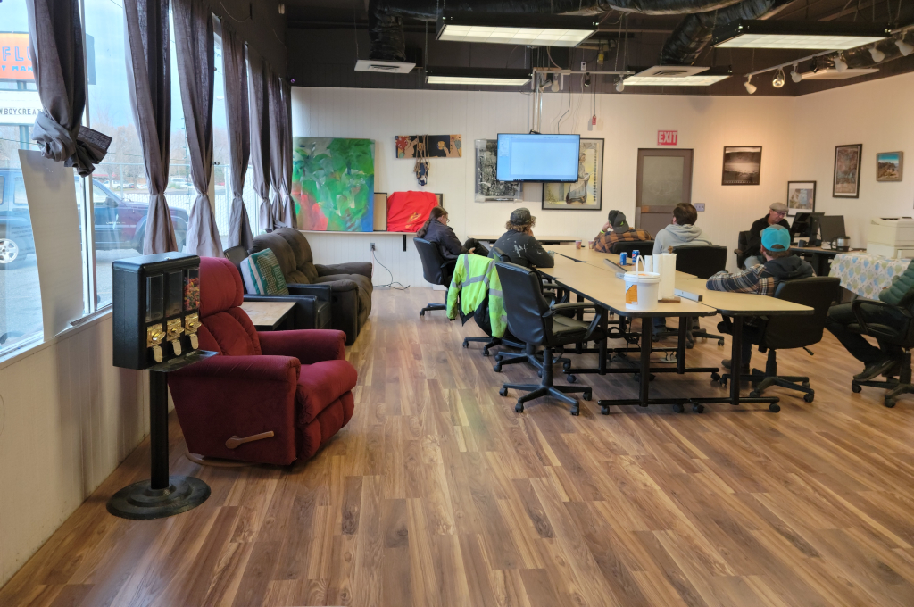 Inside view of the event space during a class