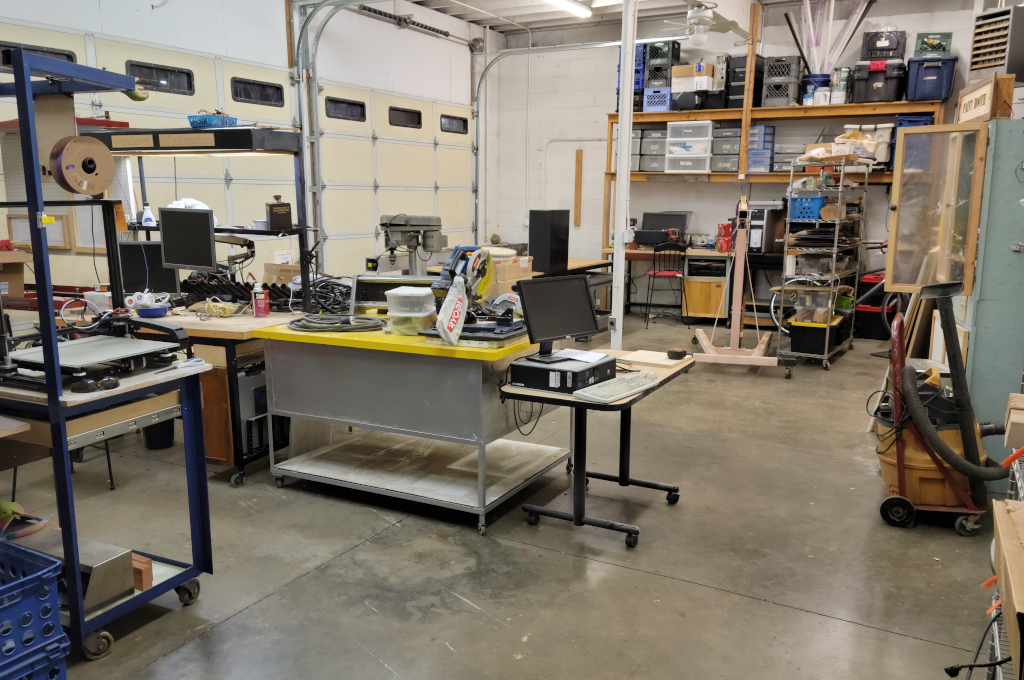 Inside view of the garage