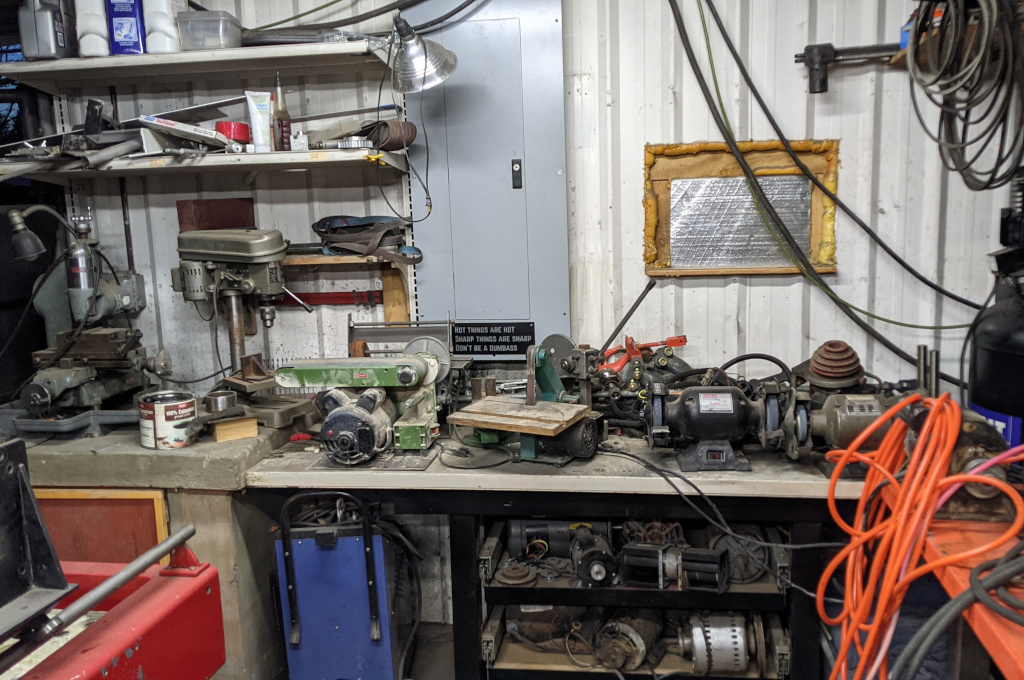 Inside view of the metalworking shop